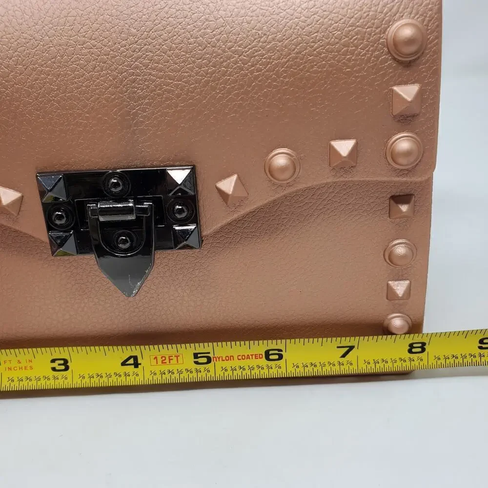 Wanted Rose Gold Studded Jelly Handbag NWT Rockstud Edgy Moto Y2K Punk